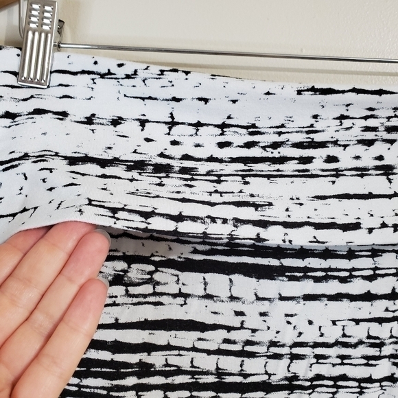 *3/$30 ❤️ 𝅺cynthia Rowley Black & White Midi A Line Skirt Size XL - Picture 4 of 9